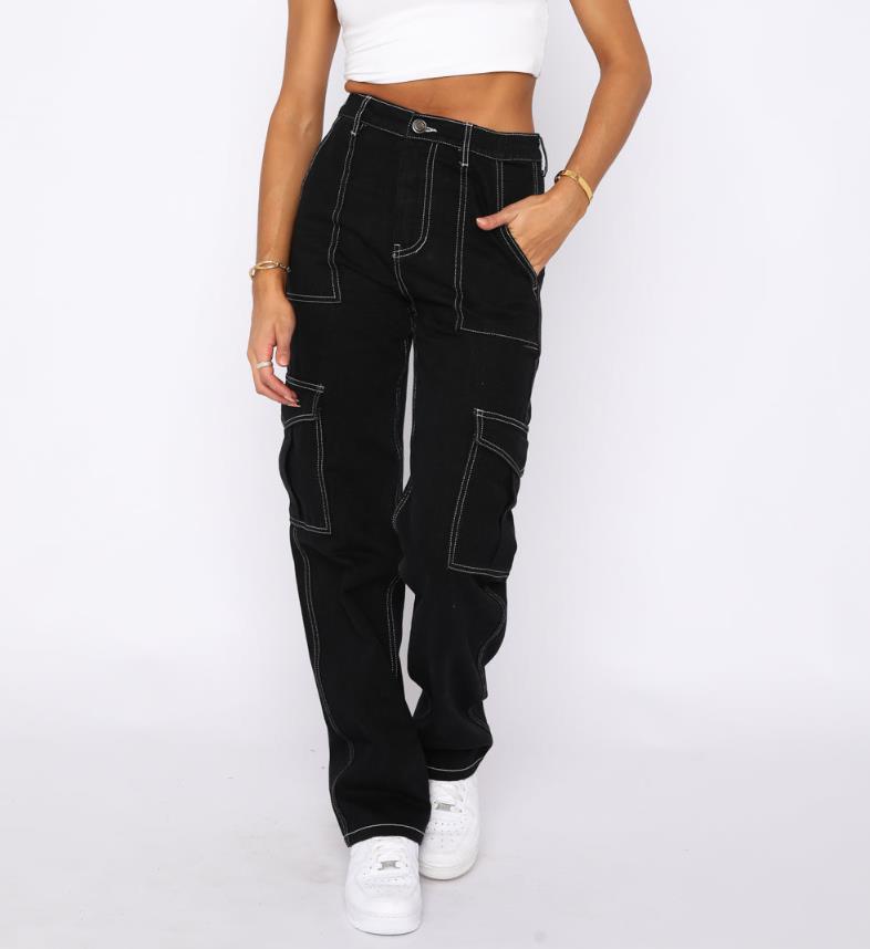 Cargo Pants For Women High Waisted Casual Pants Baggy Stretchy Wide Leg Streetwear - Minihomy