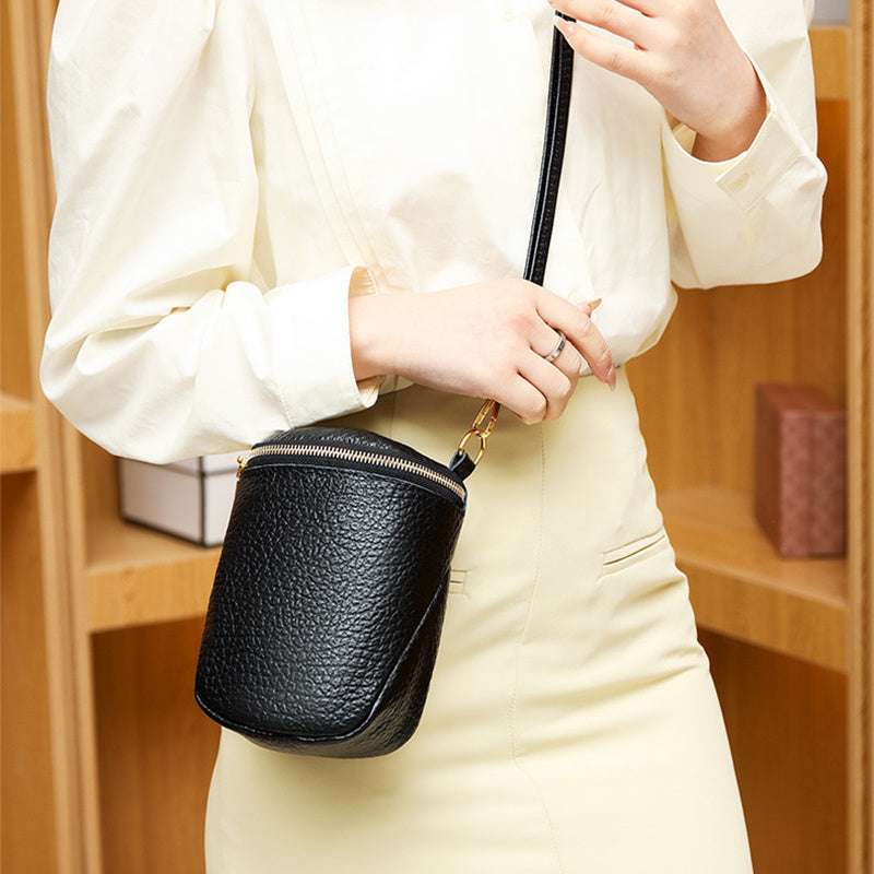 High-quality Leather Mobile Phone Bag Korean Style Shell Bags For Women Fashion Small Shoulder Crossbody Bag - Minihomy