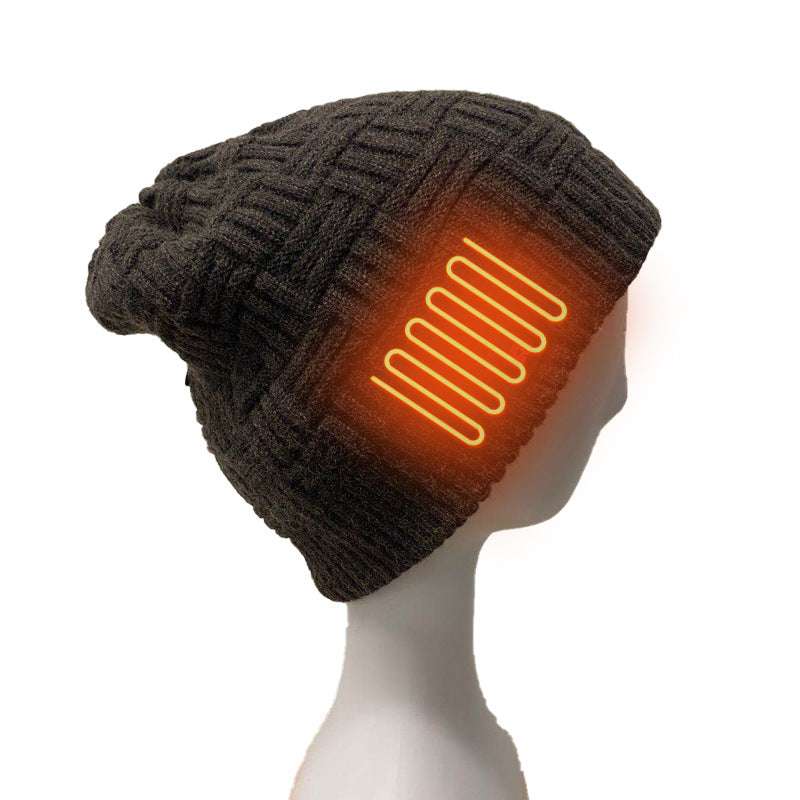 Conquer the Cold in Style with the Unisex USB Heated Fleece Hat - Minihomy