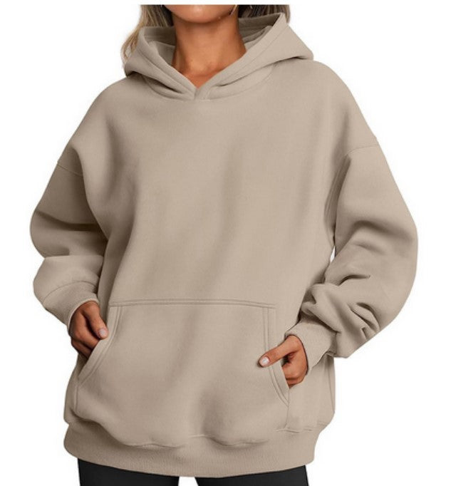 Women's Oversized Fleece Hoodie Sweatshirt with Pocket - Long Sleeve Pullover