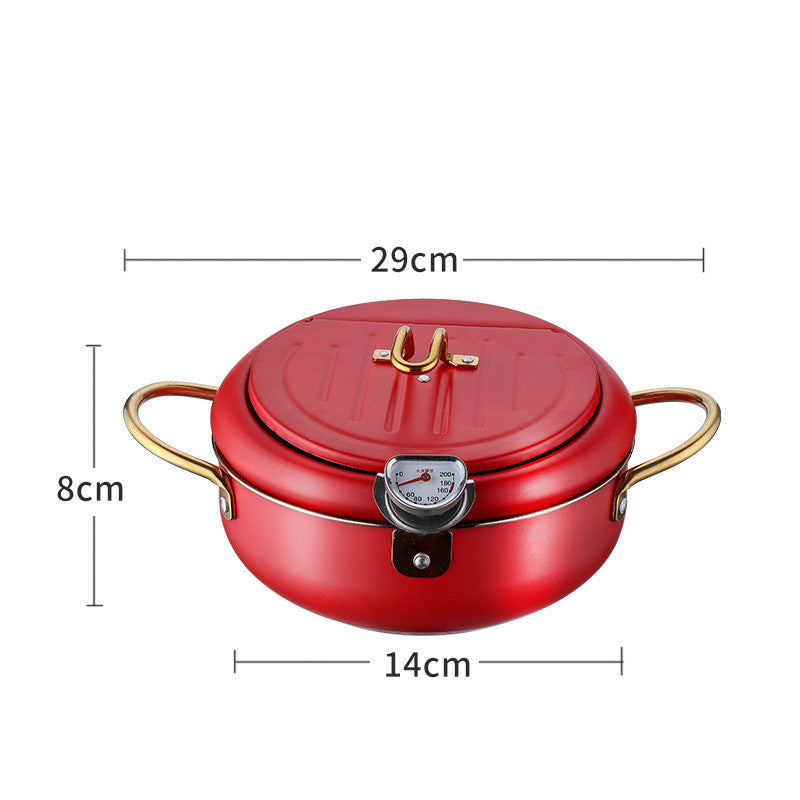 Stainless Steel Telescopic Folding Basket - Frying Basket with Thermometer