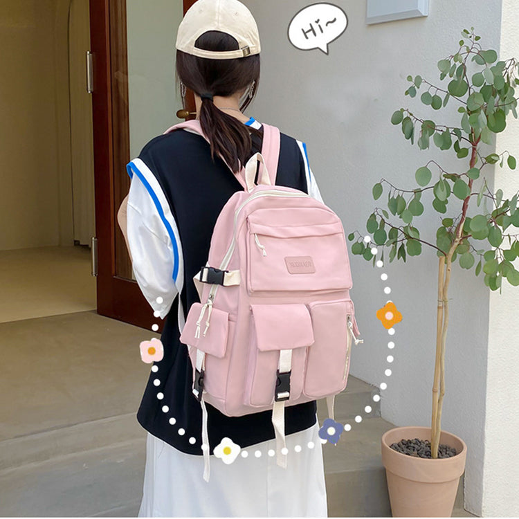 Large Capacity Junior High School Student Schoolbag Light And Simple - Minihomy