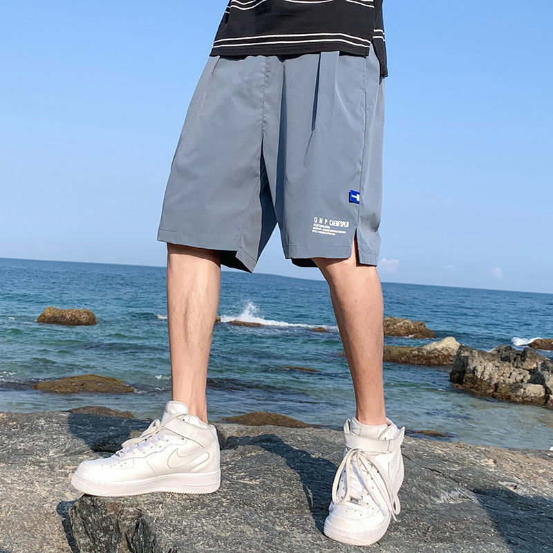 Ice Silk Shorts Summer Thin Quick-drying Casual Pants Men's Beach Basketball Sports Pants - Minihomy