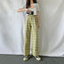 Plaid Wide Leg Pants Women Casual Pants - Minihomy