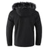 Men's Hair Collar Padded Thickened Cotton Coat Jacket: Stay Warm in Style - Minihomy