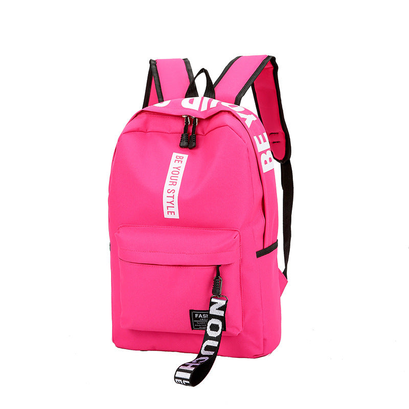 Canvas Large Capacity Fashion Letter Backpack - Minihomy