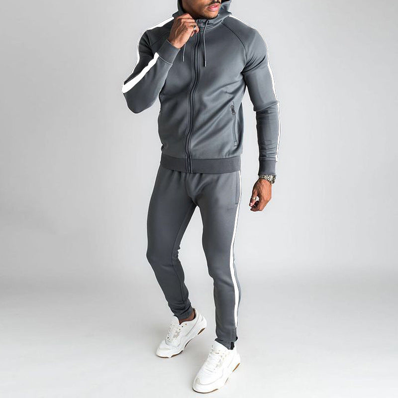 Men's Fashion Casual Running Fitness Suit Two-Piece Suit - Minihomy