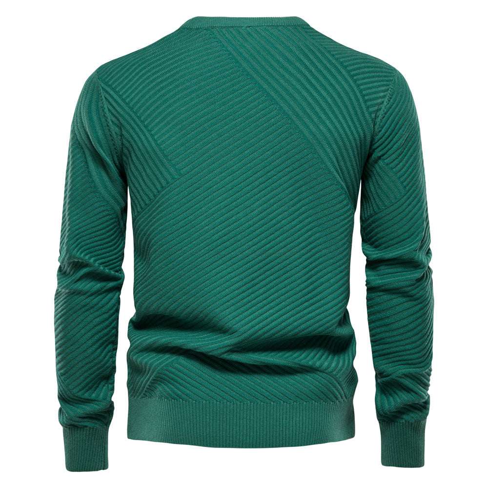 Men's Casual Round Neck Pullover Sweater - Minihomy