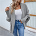 New Loose Knitted Sweater Solid Color Bat Sleeve Large Lapel Cardigan Autumn And Winter Fashion Jacket For Women Clothing - Minihomy