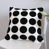 Black And White Line Embroidered Pillow Modern And Simple - Minihomy