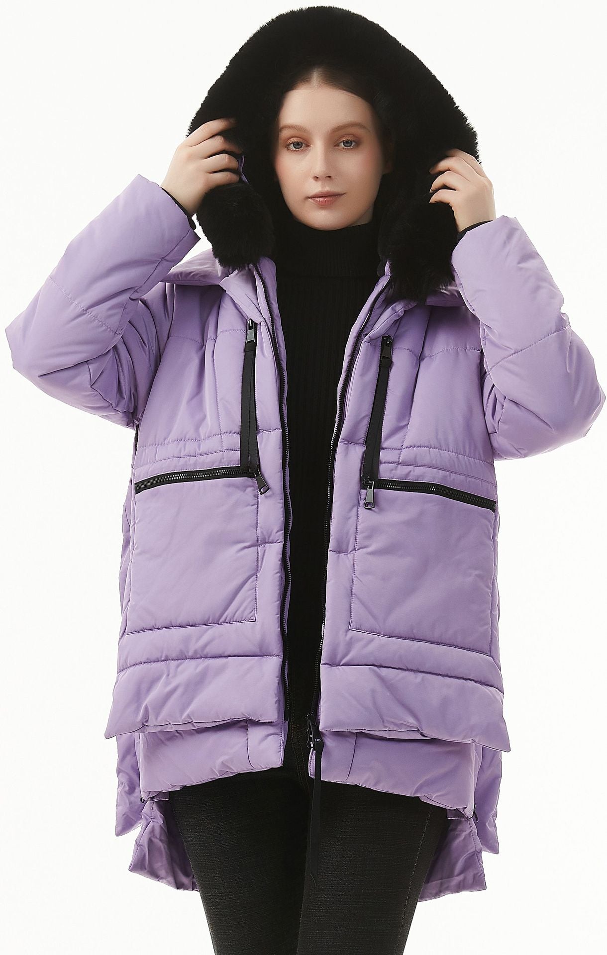 Women's Casual Hooded Middle Long Cotton-padded Coat