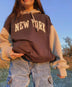 Casual Letter Embroidered Hooded Stitching Sweatshirt - Minihomy