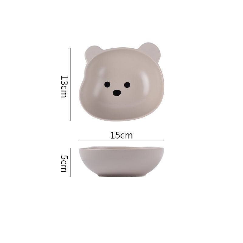 Home Cartoon Cute Bear-shaped Dinner Plate - Minihomy