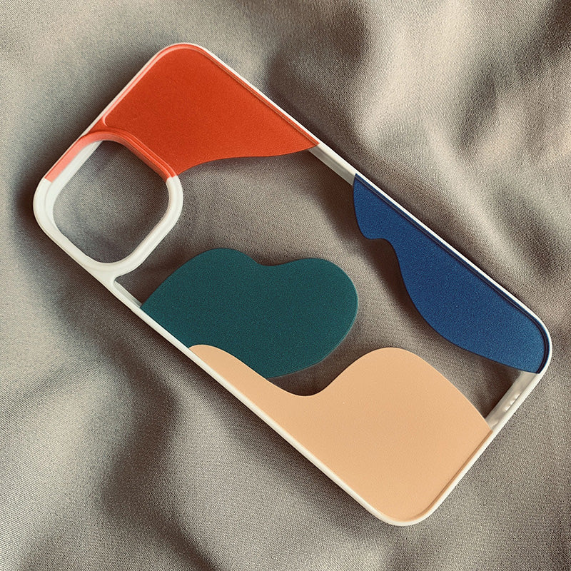 Color Block Contrast Color Geometry Suitable For Mobile Phone Cases - Minihomy