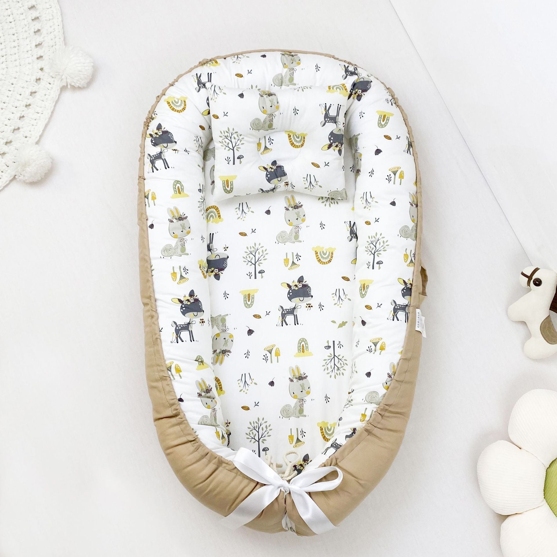 Pure Cotton Baby Nest Bed Portable Newborn Baby Bed