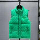 Embroidered Cotton Vest - Men's Winter New Stand-up Collar Cotton Vest - Minihomy