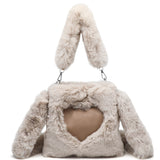 Fluffy Shoulder Bag for Women: Plush Tote Handbag, Autumn Winter Fashion