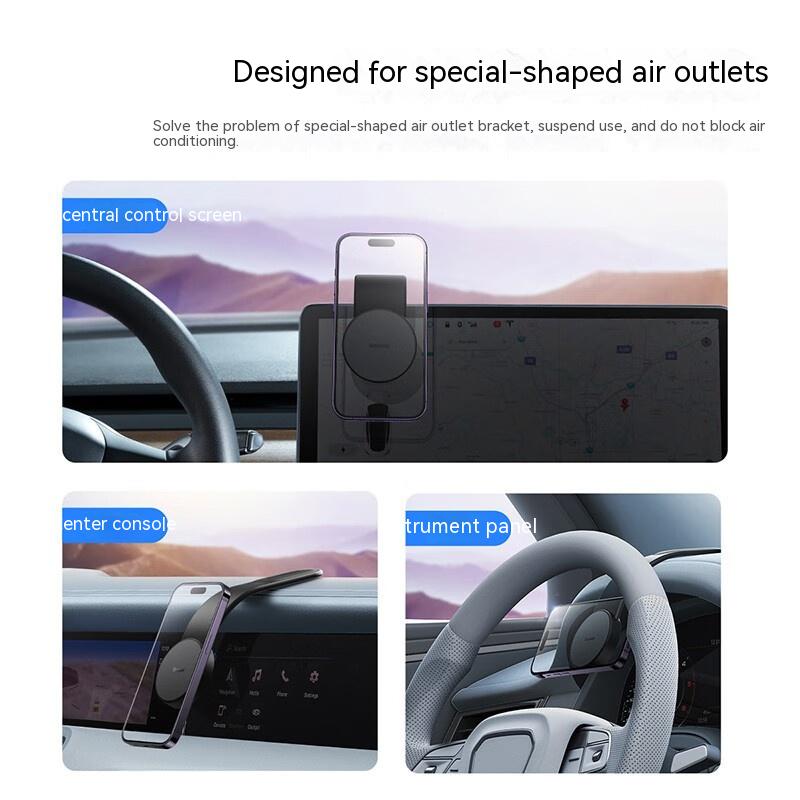 Magnetic Bendable Car Mobile Phone Holder - Wireless Charger Compatible - Minihomy