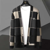 Men's Casual Coat Shawl Sweater Long Sleeve Knitted Cardigan - Minihomy