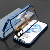 Double-Sided Glass Phone Case with Metal Frame - Snap-On Design - Minihomy