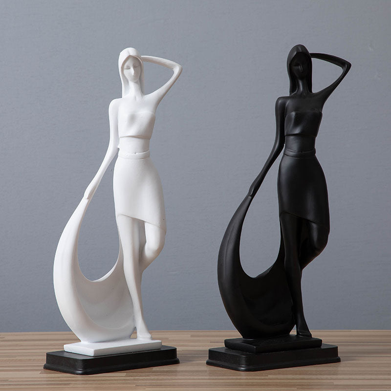 Nordic Minimalist Abstract Sculpture Statue Resin Crafts - Minihomy