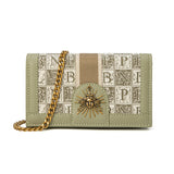 Chain Retro Embroidered Crossbody Shoulder Bag - Minihomy