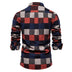 Men's Plaid Long Sleeve Shirt Top - Minihomy