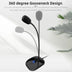 Gooseneck Computer Microphone USB Sound Card Monitor - Minihomy