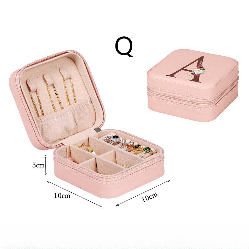 Portable Accessories Jewelry Storage Box 26 Printing - Minihomy