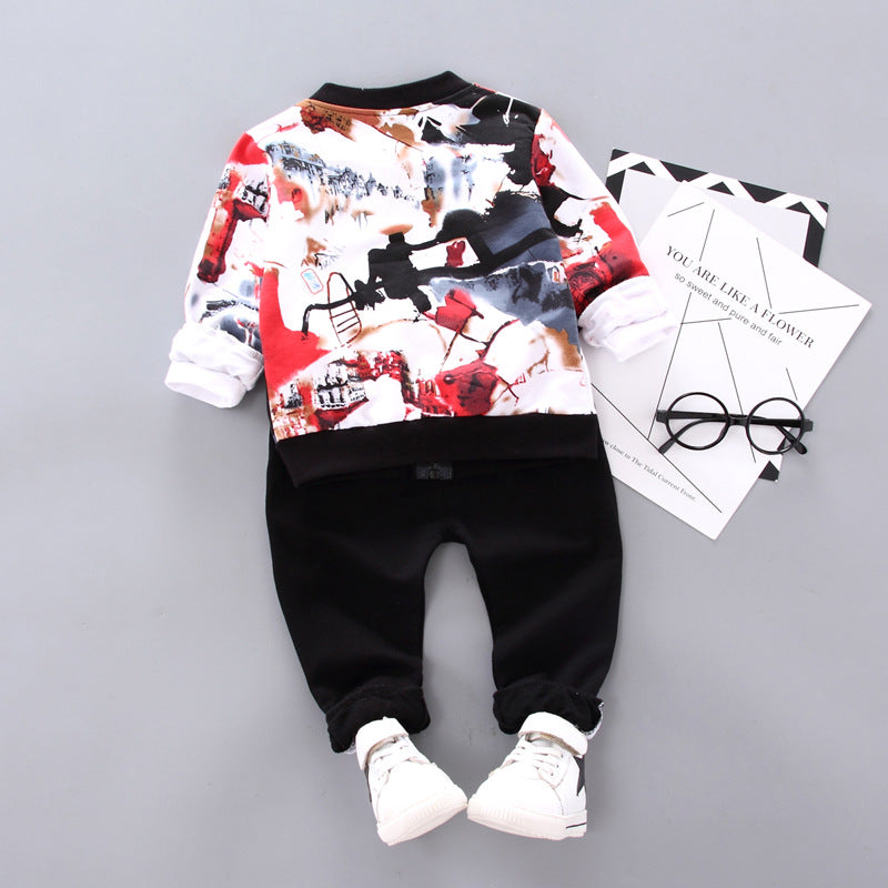 Boys Handsome Autumn And Winter Clothes Three-Piece Kid Clothes - Minihomy