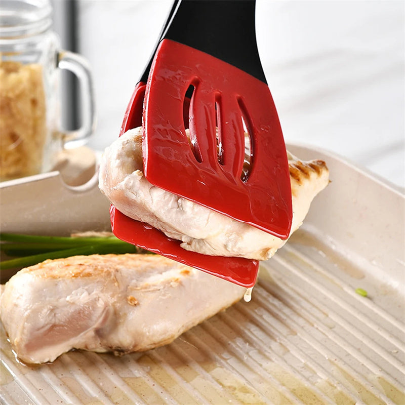 3-in-1 Silicone Frying Spatula Clip for Steak, Pancakes, and More - Kitchen Tools and Gadgets - Minihomy