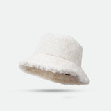 Lambswool Fisherman Hat Winter Warm Solid Color Hats Women - Minihomy