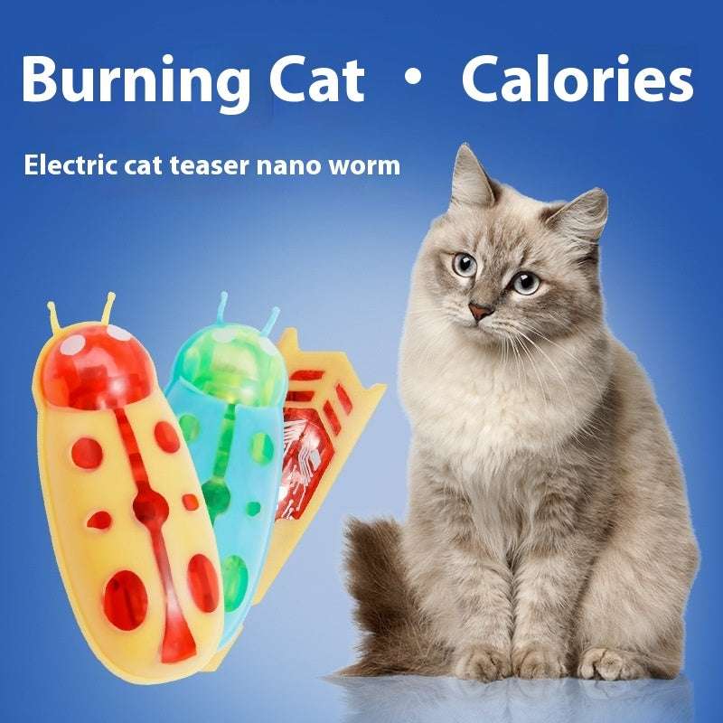 Electric Cat Teaser Toy: Jumping Insect Nano Worm