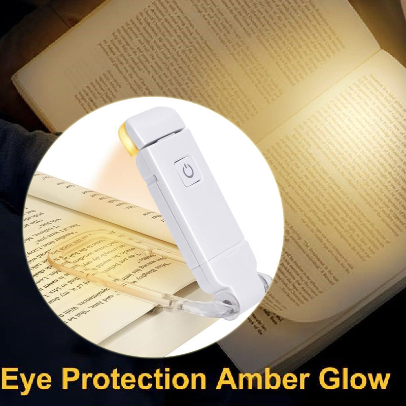 USB Rechargeable Book Light: Adjustable Brightness, Eye Protection, Clip-On Bookmark Reading Lamp