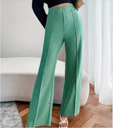 Loose Straight Pants Women High Waist Casual Trousers - Minihomy