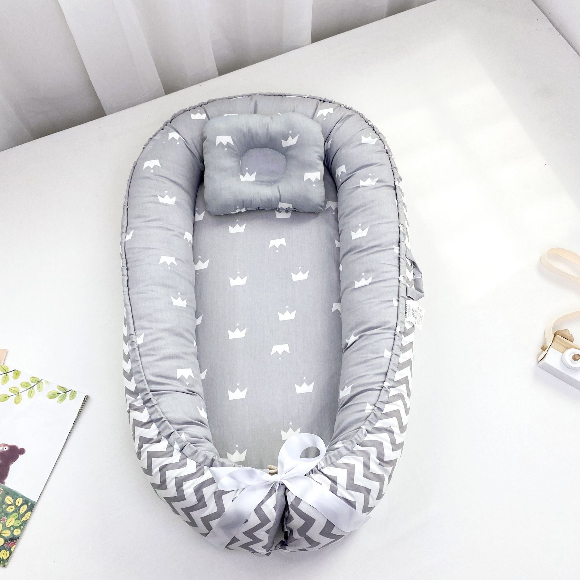 Pure Cotton Baby Nest Bed Portable Newborn Baby Bed