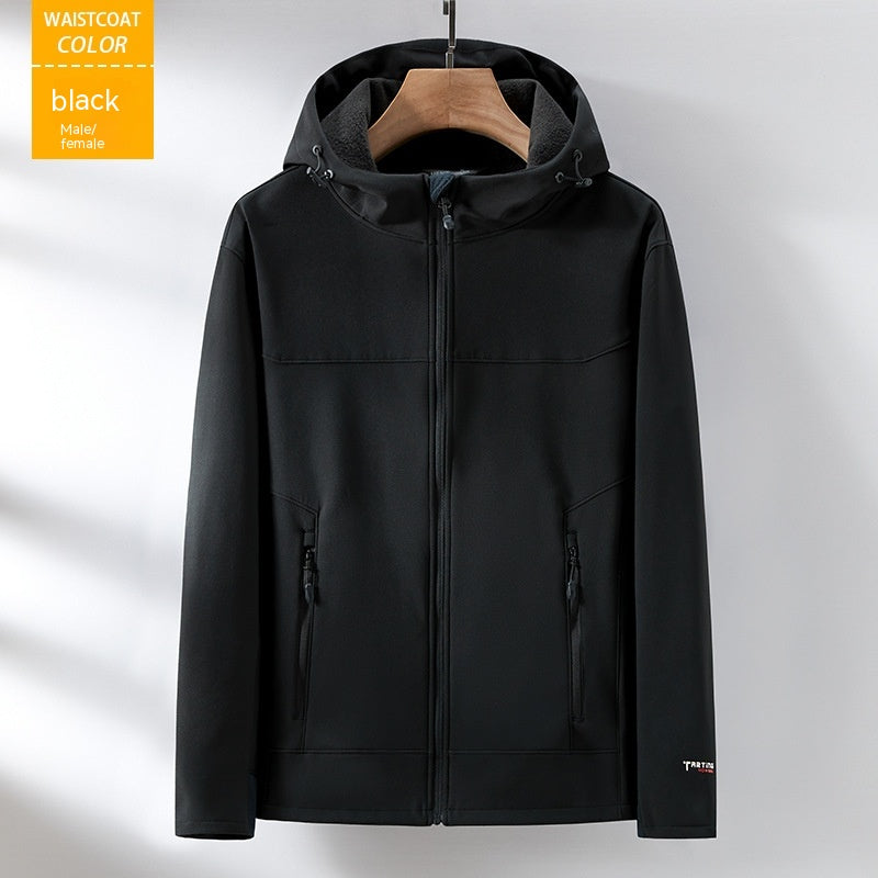 Soft Shell Fleece-lined Single-layer Coat