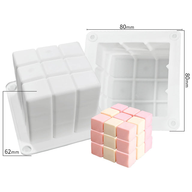 Non-stick Bubble Cube Candles Silicone Mold: Modern Style - Minihomy