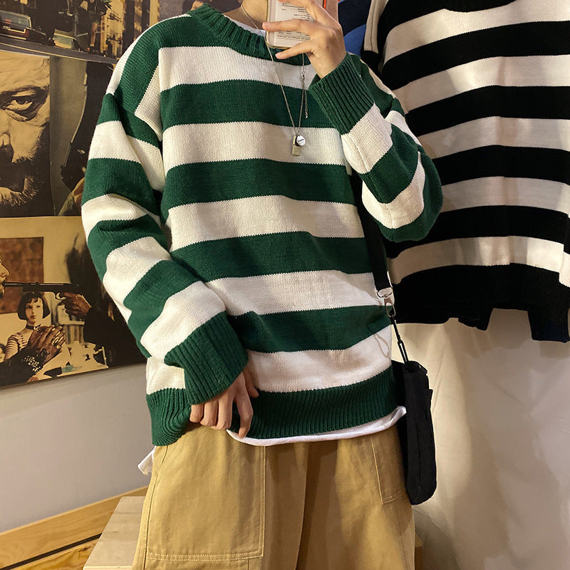 Autumn And Winter Loose Sweater Ins Round Neck Men - Minihomy