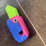 Mini 3D Printed Radish Knife Keychain - Kids Gift & Decompression Toy