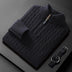 Fall Winter Men Half Zip Sweater Diamond Lattice Sweater: Elevate Your Winter Style - Minihomy