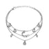 Heart Shape Diamond Cross Star Moon Anklet - Minihomy