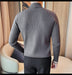 Men's Autumn And Winter Zipper Stand Collar Knitted Sweater: Stay Cozy in Style - Minihomy