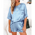 Pajama Set Short Sleeve Sleepwear Women Home Clothing - Minihomy