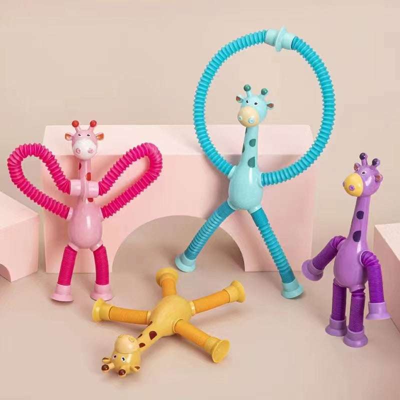 Giraffe Tubes Sensory Toys - Novelty Spring Fidget Toy for Stress Relief - Minihomy