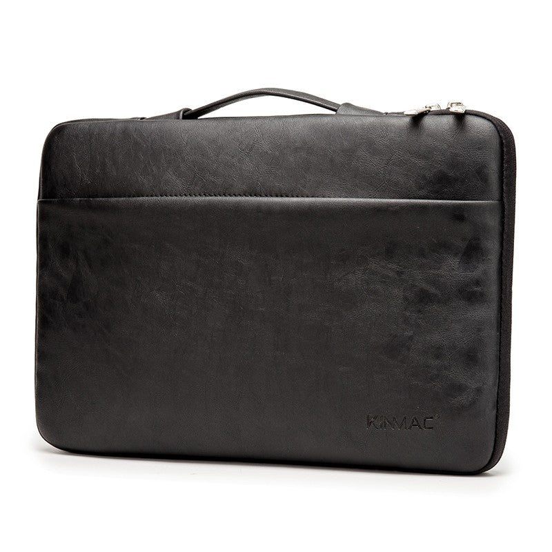 Leather Laptop Bag With Portable Liner - Minihomy