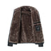 Men's Stand Collar Leather Jacket Plush Leisure - Minihomy