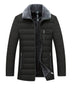 Men Lapel Short Padded Jacket Plus Velvet - Minihomy