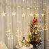 Christmas Deer Tree Bells Star String Fairy Lights Curtain Light Outdoor Garland - Minihomy