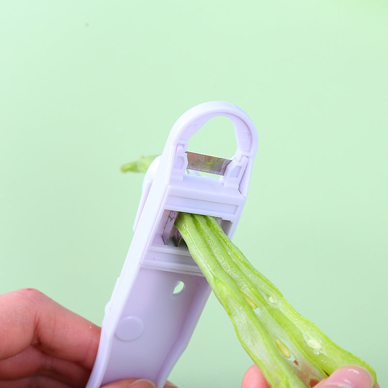 Green Bean Slicer Cutter Cut Fruit Vegetable Stringer Peeler Remover For Easy Kitchen Gadgets Cozinha Kitchen Accessories - Minihomy